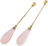 Genuine Pink Opal Briolette Earrings 15 x 6mm Ref 719772