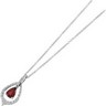 Genuine Ruby and Diamond Necklace 7 x 5mm .17 CTW Ref 582615