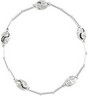 6.25mm Stretch Bracelet With Oval Cut Tube Polished Beads 7 inch Ref 396830