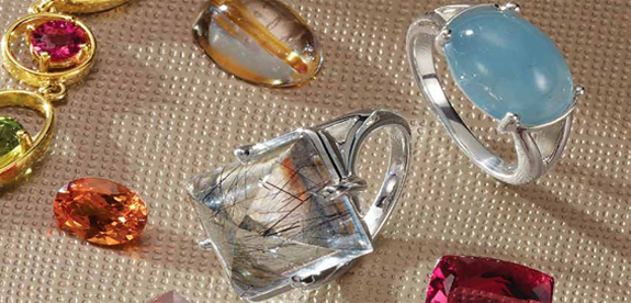 Silver Genuine Gemstone Rings