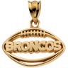 Denver Broncos NFL Football Pendant | 11.5 x 18 mm | SKU: NFL-20716