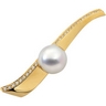 South Sea Cultured Pearl and Diamond Brooch 12mm Fine .38 CTW Ref 930108