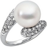 South Sea Cultured Pearl and Diamond Ring 12mm Fine 1 CTW Ref 709928