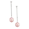 Freshwater Pink Cultured Circle Pearl Earrings 9 to 11mm Ref 518660
