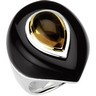 Genuine Onyx and Citrine Dome Ring Ref 481748