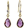 Genuine Amethyst and Diamond Earrings Ref 67303