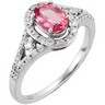 Genuine Pink Tourmaline and Diamond Ring Ref 506766