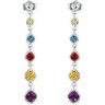 Multi Colored Cubic Zirconia Earrings Ref 474955