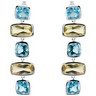 Genuine Sky Blue Topaz and Lime Quartz Earrings Ref 907285