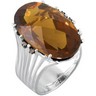 Genuine Brown Quartz and Champagne Diamond Ring Ref 289056