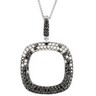 1.75 CTW Black and White Diamond 18 inch Necklace Ref 456353