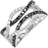 1 CTW Black and White Diamond Ring Ref 946813