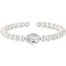 Freshwater Cultured Pearl and Gemstone Cuff Bracelet 7.5 inches Ref 362616