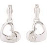 .015 CTW Diamond Heart Earrings Ref 817004