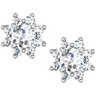 1.75 CTW Diamond Cluster Earrings Ref 565154
