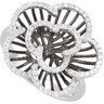 .33 CTW Diamond Flower Ring with Black Rhodium Plating Ref 383277