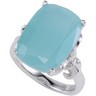 Genuine Milky Aquamarine Ring 18 x 13mm Ref 465132