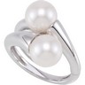 Freshwater Cultured Pearl Hinged Two Finger Ring Ref 453615