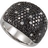3 CTW Black and White Diamond Ring with Black Rhodium Plating Ref 246825