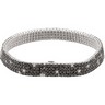 Black and White Diamond Bracelet with Rhodium Plating 8.63 CTW Ref 723058
