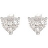 .17 CTW Diamond Heart Earrings Ref 270049