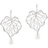 Freshwater Cultured Pearl Interchangeable Leaf Shadow Earrings Ref 686347