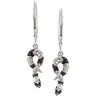 Genuine Black and White Diamond Snake Earrings| .17 CTW Ref 207856