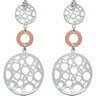 Rose Gold Plated Sterling Silver Fashion Earrings with Backs Ref 988005