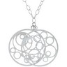 Sterling Silver Reversible Fashion Necklace Ref 343258