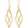 14K Gold Clad Sterling Silver Earrings Ref 537867