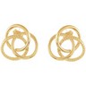 14K Gold Clad Sterling Silver Knot Earrings Ref 935171