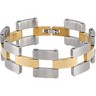 Stainless Steel Link Bracelet with Gold Immersion Plating Ref 481123