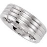 6.0mm Grooved Beveled Dura Cobalt Band with Satin Finish Ref 961816