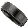 8.0mm Black Ceramic Couture Ridged Band Ref 283036