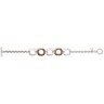 Stainless Open Square Rolo Bracelet with Chocolate Immerse Plating Ref 460148