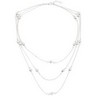 Three Strand 18 inch Necklace with Round Faceted Beads Ref 352651