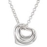 Double Heart 16 to 18 inch Necklace Ref 761173