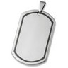 Stainless Steel Dog Tag Pendant with Immerse Plating Ref 474155
