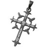Stainless Steel Cross Pendant with Immerse Plating Ref 311513