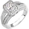 Pave Bridal Semi Set .5 CTW Engagement Ring Ref 939040