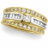 Two Tone Bridal Engagement Ring With Baguette Accents 1 CTW Ref 686986