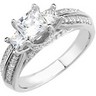 Platinum Semi Set Diamond Engagement Ring .5 CTW Ref 592239