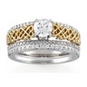 Two Tone Bridal Diamond Engagement Ring .42 CTW Ref 319706