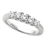 Platinum 5 Stone Woven Prong Anniversary Ring .75 CTW Ref 940175