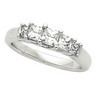 Platinum 5 Stone Woven Prong Anniversary Ring .75 CTW Ref 185310