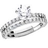 Platinum Engagement Ring .5 CTW with .5 CTW Matching Band Ref 166283