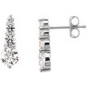 1 CTW Platinum Diamond Journey Earrings Ref 262695