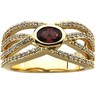 Micro Prong Set Ring with 6x4mm Oval Ruby Ref 612490