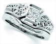 Platinum Diamond Cathedral Engagement Ring .25 Carat Ref 794686