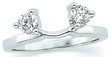 Platinum Diamond Solitaire Enhancer Wrap | 1/2 Carat TW